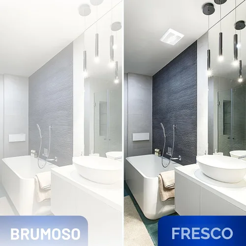Vista 3 de Panasonic FV-0510VSL1 WhisperValue - Ventilador de baño de bajo consumo con luz LED - 50-80-100 CFM