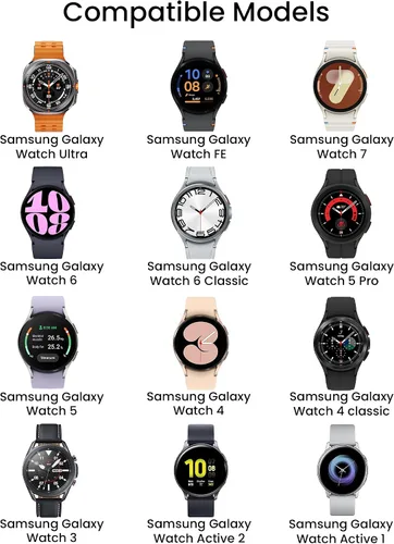Vista 2 de Cargador USB C compatible con Samsung Galaxy Watch 7/Ultra/FE/ 6/6 Classic/5/5 Pro/4/4 Classic/3/Active 2/Cable de carga activo tipo C