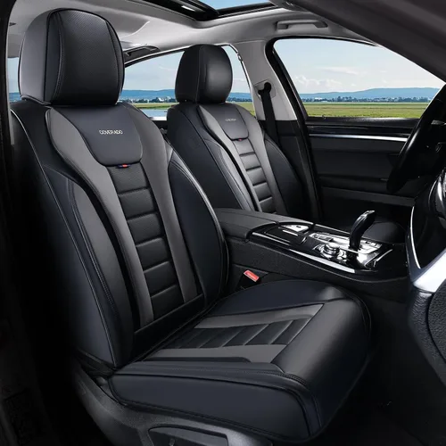 Vista 48 de Coverado Juego completo de fundas de asiento de automóvil, protector impermeable para asiento de automóvil, cojín de asiento de cuero, fundas