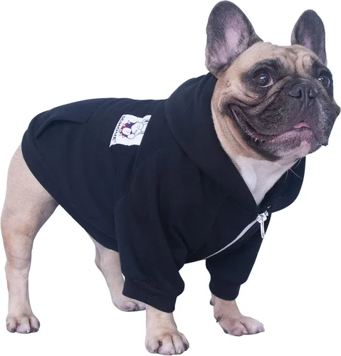 Vista 2 de iChoue - Disfraces para perros, I am a French Bulldog, suéteres divertidos, abrigos de invierno, sudaderas con capucha, Frenchie Pitbull Corgi, Pug