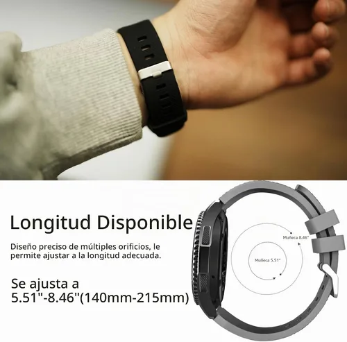 Vista 5 de Compatible con correas Casio MDV106, correa de silicona deportiva de liberación rápida de 0.866 pulgadas, correa de repuesto compatible con reloj