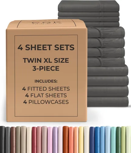 Vista 207 de Pack of 2, Twin Size 3 Piece Sheet Set - Breathable & Cooling - White