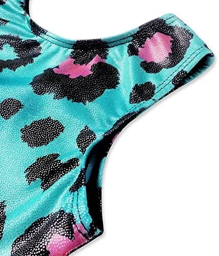 Vista 9 de EQSJIU Leotardos de gimnasia para niñas y niños mosaico sirena mariposa estrellas leopardo galaxia teñido anudado cosmos leopardo