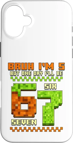 Vista 23 de Bruh I'm 5 But One-Day I'll Be 67 Retro 5th Birthday Kids Case for iPhone 17