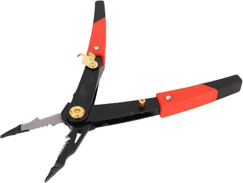 Vista 5 de banapoy 2 in 1 Aviation Tin Snips and Wire Cutter Stripping Tool, Heavy Duty Metal Shears Aviation Snips, Wire Stripper, Straight Cut, for Cutting