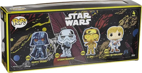 Vista 5 de Star Wars Pack 4 Figuras Pop! Películas Vinilo Retro Series 3.5 in