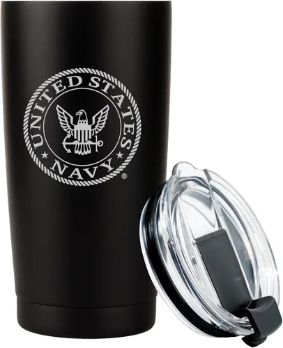 Vista 16 de Military Gift Shop - Vaso de 20 onzas de la Fuerza Aérea, taza de café de acero inoxidable de doble pared con tapa Regalos de la Fuerza Aérea