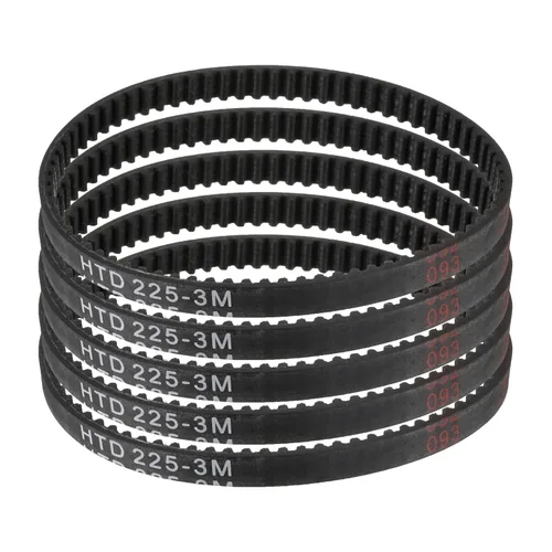 Vista 52 de uxcell 5 piezas HTD-3M Correa de distribución de goma 48 dientes, 144 mm de paso, 6 mm de ancho x 2,4 mm de altura, Correa de polea de distribución