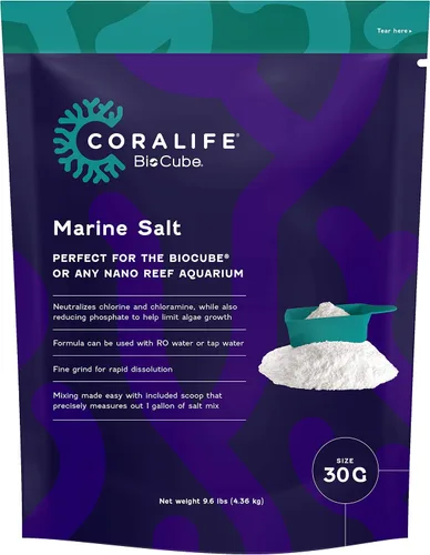 Vista 12 de Coralife BioCube - Tanque de peces para acuario de agua salada, 15 galones Sal de acuario para nano acuario, neutraliza el cloro y la cloramina