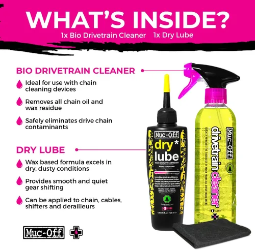 Vista 2 de Muc-Off Bio Drivetrain Cleaner Efectivo Limpiador y Desengrasante Biodegradable en Aerosol para Cadena de Bicicleta Apto para Todo Tipo