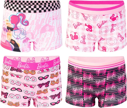 Vista 6 de Barbie Ropa interior exclusiva de Amazon para niñas Multipaquetes con opción de calendario de Adviento Dreamhouse 2/3t-10 Paquete de 10 Barbie