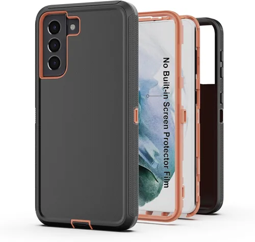 Vista 28 de Funda protectora resistente para Galaxy S23 5G, funda protectora resistente con [3 en 1] Cubierta de protección de goma resistente a prueba