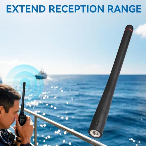 Vista 5 de Bingfu Antena de radio VHF marina de mano VHF 136-174MHz pato de goma SMA antena macho para horizonte estándar HX210 HX870 HX890 HX300 HX380 HX40