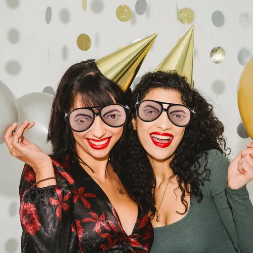 Vista 3 de OULII Gafas divertidas de broma masculina y femenina para fiesta de Halloween, accesorios de 2