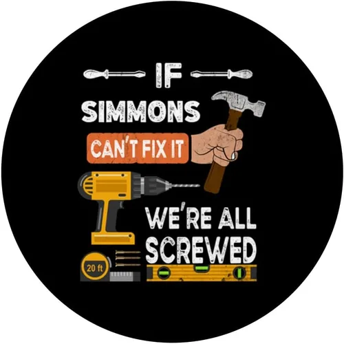 Vista 3 de Divertido si Simmons no puede arreglarlo, nadie puede manitas carpintero PopSockets intercambiables PopGrip