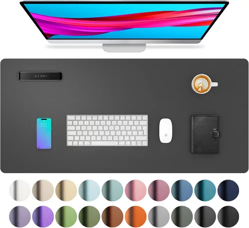 Vista 83 de Aothia - Protector de escritorio de cuero sintético grande, base antideslizante para mouse y superficie para escribir, impermeable, fácil de Agua