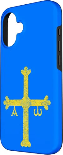 Vista 2 de Funda para iPhone 16 Asturias SPAIN FLAG OVIEDO GIJON VICTORY CROSS