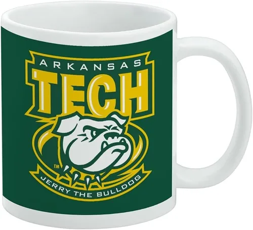 Vista 117 de Taza de cerámica con el logotipo principal de la Universidad Rider, taza de regalo novedosa para café, té y bebidas calientes, 11oz, blanca
