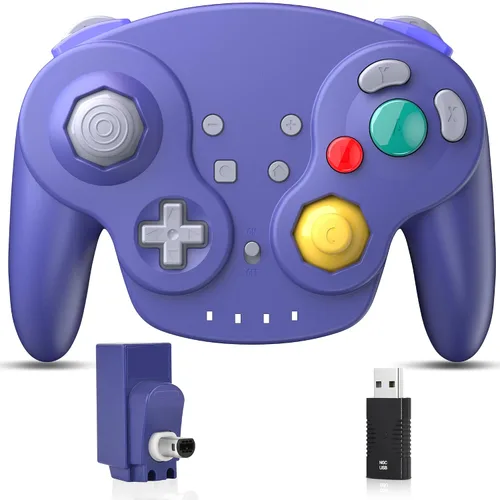 Vista 12 de 2.4 GHz Wireless GameCube Controller, for NGC GameCube Console (Built-in Rumble) (Analog Stick) (Analog Triggers) (Rechargeable) (Plug and Play)