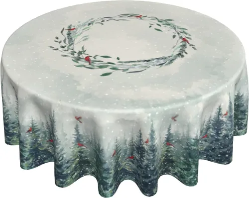Vista 50 de Giwawa Mantel de Mesa Redondo con Bandera de EE. UU., Mantel Americano con Estrellas, Mariposas, Círculo, 152 cm. Mantel del 4 de julio, Día
