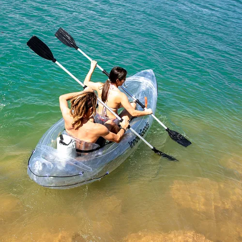 Vista 9 de Kayak Hinchable Transparente con Accesorios Paros InnovaGoods 312 cm 2 plazas