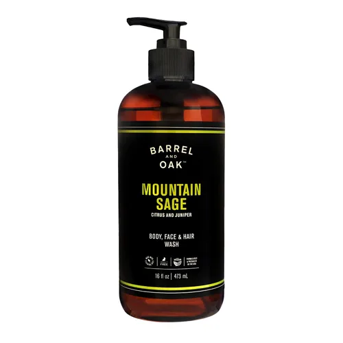 Vista 10 de Barrel & Oak Lavado todo en uno para cara, cabello y cuerpo, vegano e hidratante para la cara, champú y gel de baño para hombres, kit de aseo