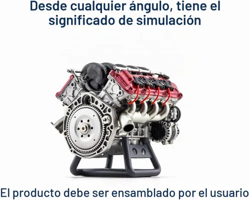Vista 4 de ZOSTER V8 Modelo de motor de combustión interna MAD RC Simulación Dinámica Kit Versión Modelo de motor para AX90104 SCX10Ⅱ Capra VS4-10 Pro/Ultra