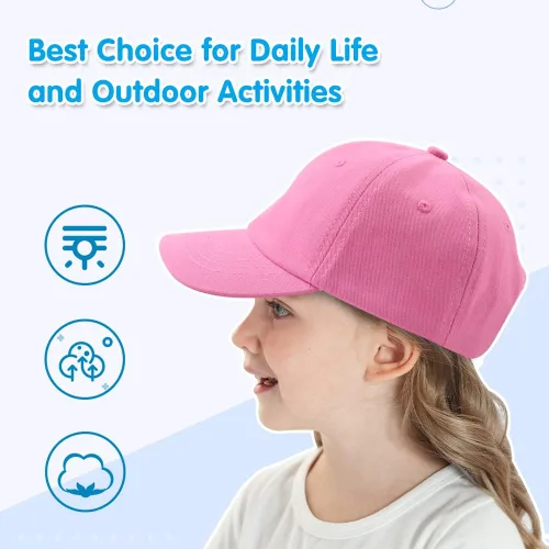 Vista 105 de Peecabe Gorra de béisbol para niños pequeños, unisex, de algodón, ajustable, para bebés, niños, gorra de béisbol para niñas de 1 a 5 años