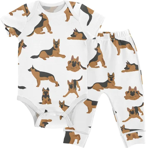Vista 7 de vvfelixl Conjunto de mamelucos de bebé, pantalones y gnomo, hongo, manga corta, ropa de bebé para niños y niñas, 3M Multi1