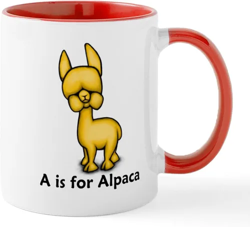 Vista 31 de CafePress A Is For Alpaca Taza de café de cerámica de 11 oz (11.0 fl oz)