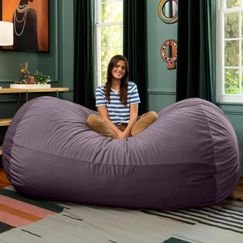 Vista 10 de Puff/tumbona gigante Saxx de la marca Jaxx, Camel