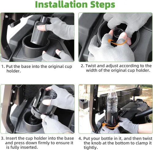 Vista 7 de Roykaw Soporte universal para calentador de carrito de golf, apto para tanque de 1 libra y botella de agua, soporte ajustable expandible