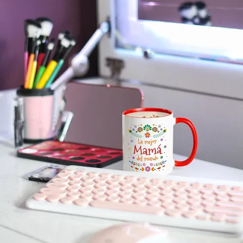 Vista 3 de Cabtnca La Mejor Mama Del Mundo, regalos para mamá en español, taza de café para mamá, regalo para mamá, regalos de Navidad para el día de la madre