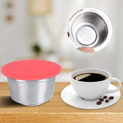 Vista 9 de FDIT Taza de cápsula de café recargable reutilizable de acero inoxidable apta para cafetera Gusto compatible con el juego de cápsulas de café Gusto