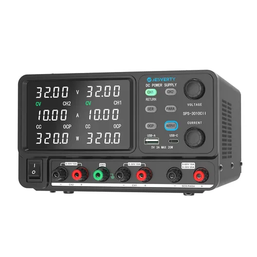 Vista 14 de Fuente de alimentación de CC variable, 0-30V 0-10A Fuente de alimentación de banco regulada de CC con pantalla LED de 4 dígitos de alta precisión