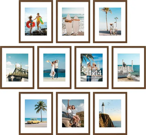 Vista 61 de decorUhome Paquete de 10 marcos de fotos de 4 x 6 pulgadas, decoración de Dorado