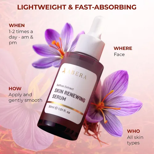 Vista 8 de ABERA Suero de azafrán renovador, tratamiento de melasma de alta potencia para cara y cuerpo, removedor de manchas oscuras para la edad, pecas