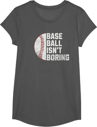 Vista 39 de Camiseta Baseball Isn't Boring, Negro