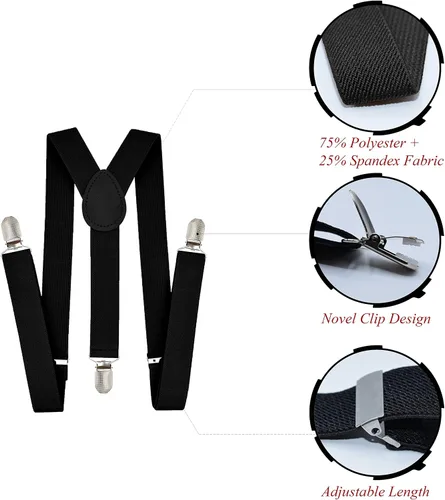 Vista 2 de trilece Suspenders for Boys,Kids,Toddler,Girls,Infants and Baby - Adjustable Y Back Child Suspenders Strong Clips