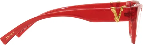 Vista 3 de Versace VE 3282-5280 Gafas graduadas Rojo Transparente 2.008 in, Rojo transparente