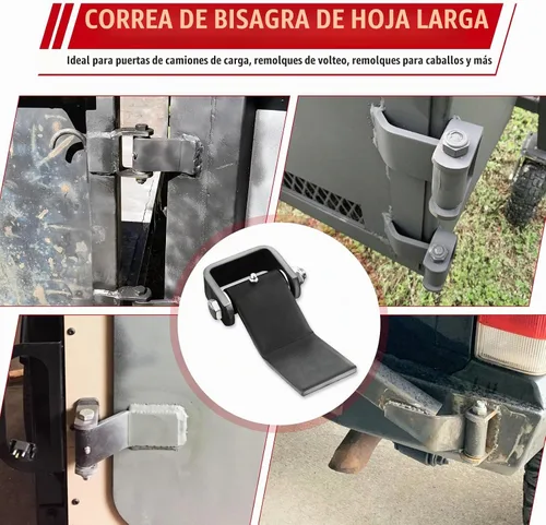 Vista 3 de Bisagras de remolque soldables engrasables resistentes, paquete de 4
