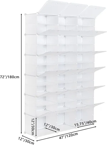 Vista 6 de Organizador de zapatos resistente caja de zapatos apilable que ahorra espacio, caja de zapatos transparente a prueba de polvo, caja de zapatos