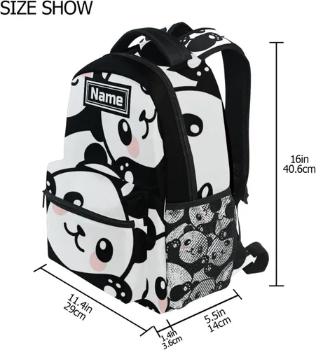 Vista 51 de ATTX Linda mochila con diseño de panda para niños y niñas, Panda-h, Ciclismo