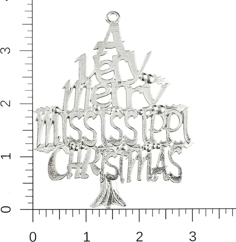 Vista 6 de Handmade Mississippi Gift Set - Metal Mississippi Christmas Ornament (Gift Set of 3 (Mississippi Symbols, Deer, Bass))