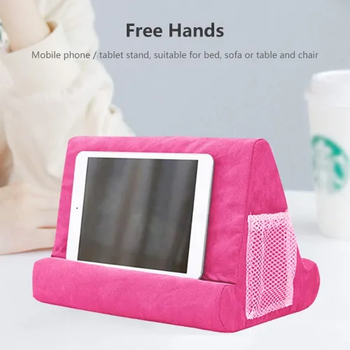 Vista 3 de Almohada suave multiángulo para iPad, soporte de almohada de regazo para iPad, lectores, teléfonos inteligentes, libros, revistas soporte
