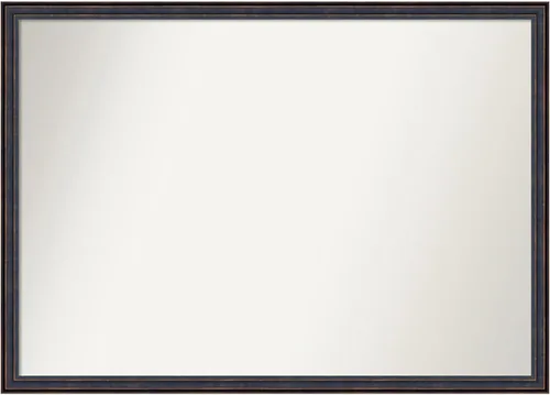Vista 30 de Amanti Art Espejo de baño de bronce para sobre el fregadero, 25 x 26 pulgadas, espejo rectangular de bronce oscuro, marco de madera tradicional