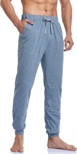 Vista 3 de COLORFULLEAF Pantalones de pijama para parejas para hombre y mujer pantalones de pijama de algodón pantalones de pijama para hombre pantalones
