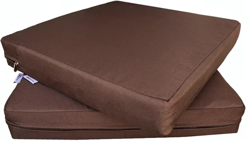 Vista 13 de Paquete de 2 cojines de plataforma de espuma viscoelástica para exteriores de 23 x 23 x 5 pulgadas con funda interna impermeable para muebles