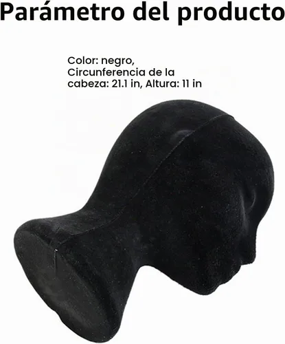 Vista 6 de Cabeza de maniquí de espuma para exhibición, soporte para peluca 21.1 in Profesional Ligero Durable Cabeza Femenina Modelo Para Salón Tienda DIY