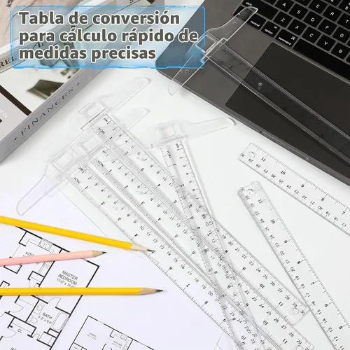 Vista 3 de Pangda 30 cm / 12 pulgadas Regla T Junior Plástica Transparente para Dibujo y Trabajo de Diseño General (1)